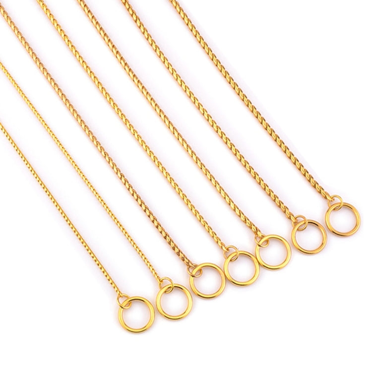 Pet Collars Pet Neck Strap Dog Neckband Snake Chain Dog Chain  Solid  Metal Chain Dog Collar，Length:60cm