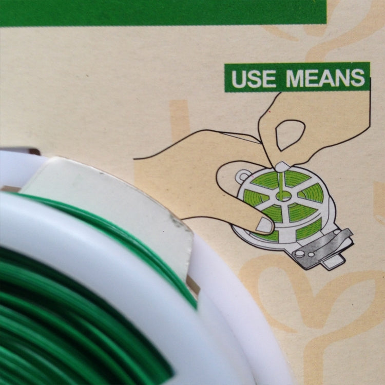 50m Gardening Accessories Tool Package Plastic Flower Wood Tie Line Twist Tie Reel Plant Tie-Line Spool with a Cutter