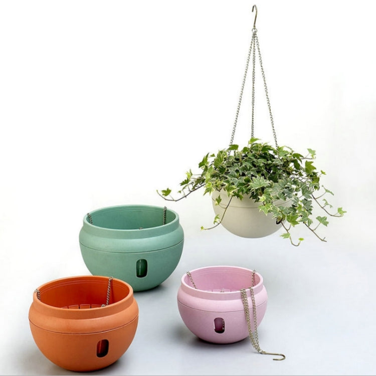 Hanging Plastic Flower Pots Hanging Pots Flower Pot With Hanging Chain,Small Size:20*13.6cm ,Random Color Delivery