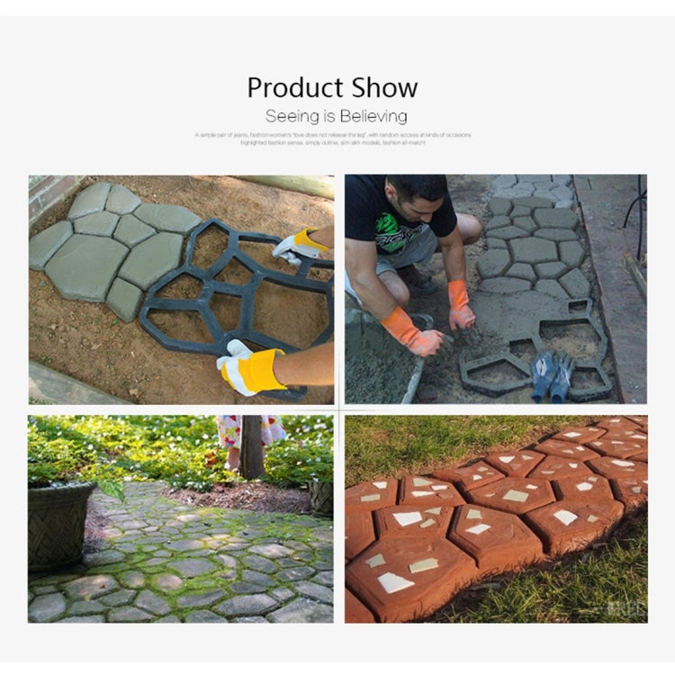 Manual Cement Concrete Road Mold Plastic Mold DIY Garden Pavement Mold