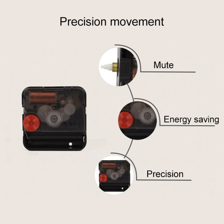 Retro Wooden Round Single-sided Gear Clock Arabic Number Wall Clock, Diameter: 30cm