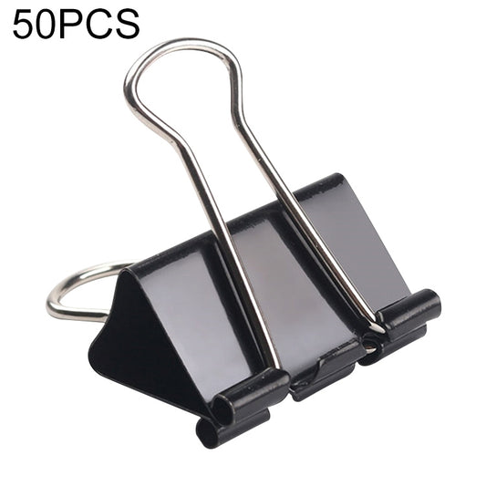 50PCS 32mm Black Metal Clip Notes Letter Paper Clip Office Bind