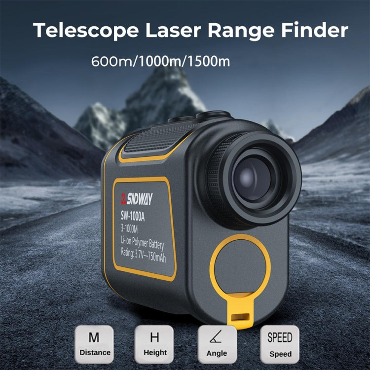 SNDWAY SW600A Handheld Outdoor Waterproof Telescope Range Finder Distance Measurer, 600m