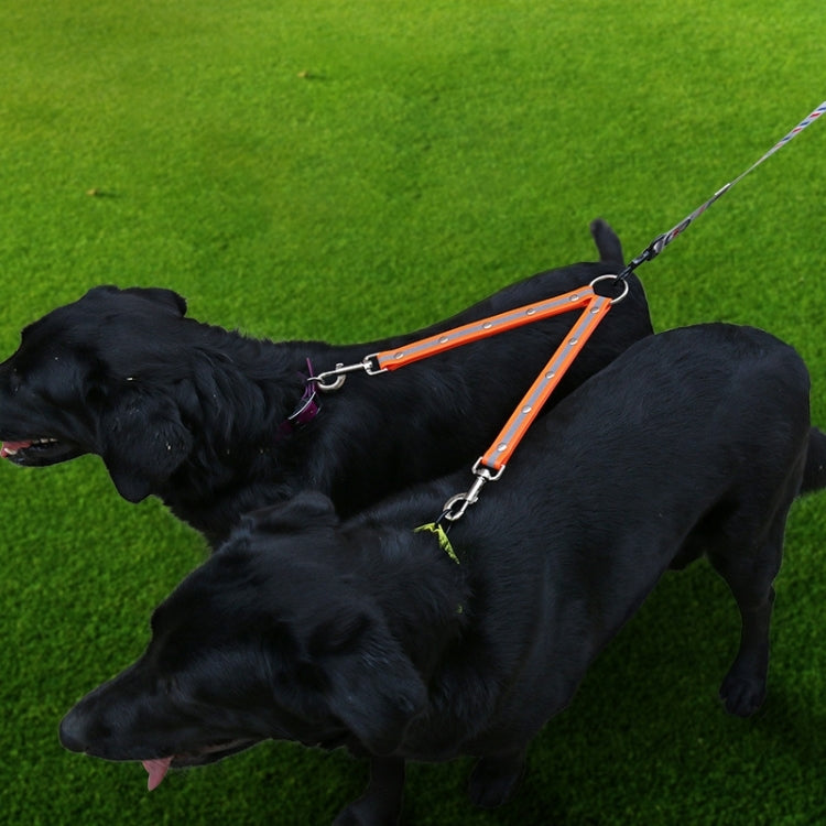 TPU Material Pet Dogs 2 in 1 Tangle-free Traction Rope Double Pet Dog Walking Leash, Length: 25 cm