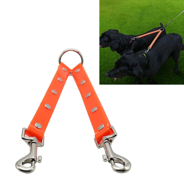 TPU Material Pet Dogs 2 in 1 Tangle-free Traction Rope Double Pet Dog Walking Leash, Length: 25 cm