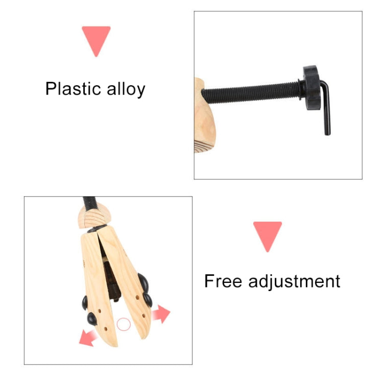 Pine Wood Unisex Fixed Fits Support Stretcher Shaper Shoes Expander , Size: L（42-46Yards）