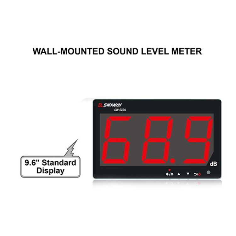 SNDWAY SW525A Wall-mounted Sound Level Meter DB Noise Tester