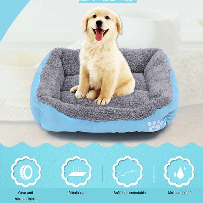Candy Color Four Seasons Genuine Warm Pet Dog Kennel Mat Teddy Dog Mat, Size: S, 43×32×10cm, Size: S