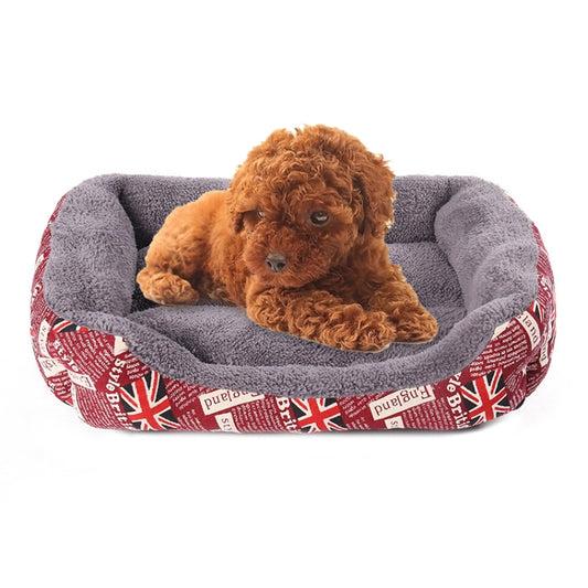National Flag Four Seasons Genuine Warm Pet Dog Kennel Mat Pet Bed, Size: M, 54×42×12cm