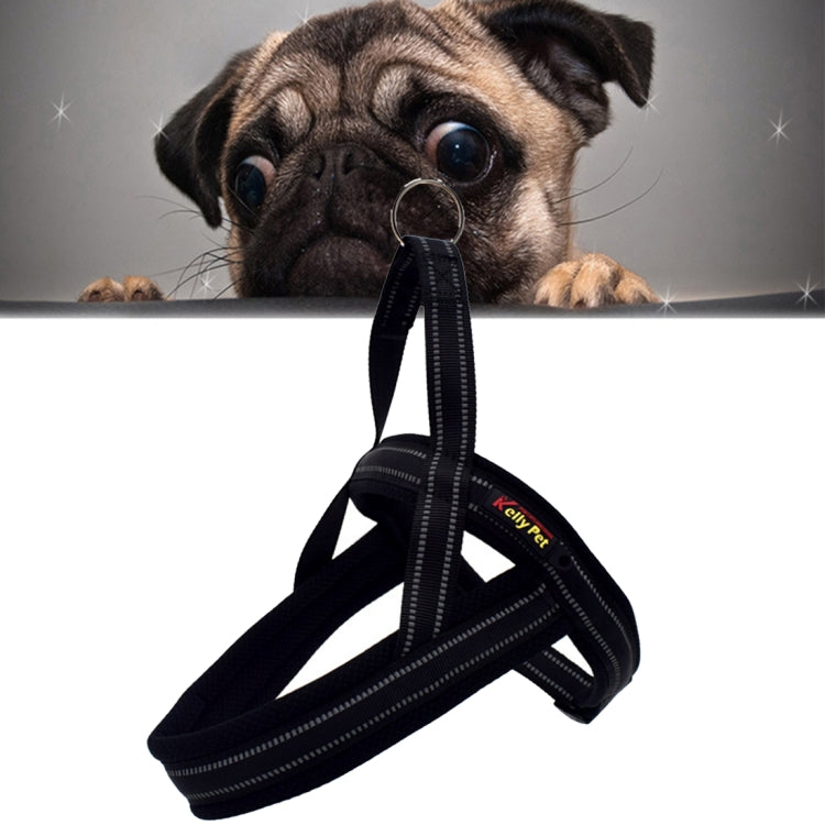 Pet Dogs A7 Reflective Polyester Chest Harness Lead Leash Traction Big Dogs Safety Chain Rope Collar, Size: XS, 2.0*42*50cm