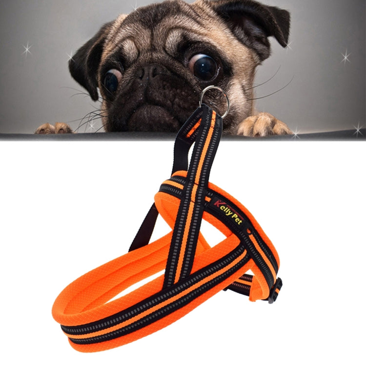 Pet Dogs A7 Reflective Polyester Chest Harness Lead Leash Traction Big Dogs Safety Chain Rope Collar, Size: XS, 2.0*42*50cm