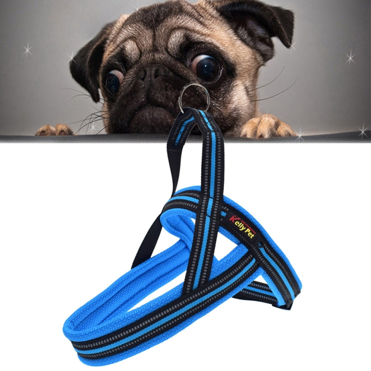 Pet Dogs A7 Reflective Polyester Chest Harness Lead Leash Traction Big Dogs Safety Chain Rope Collar, Size: XS, 2.0*42*50cm