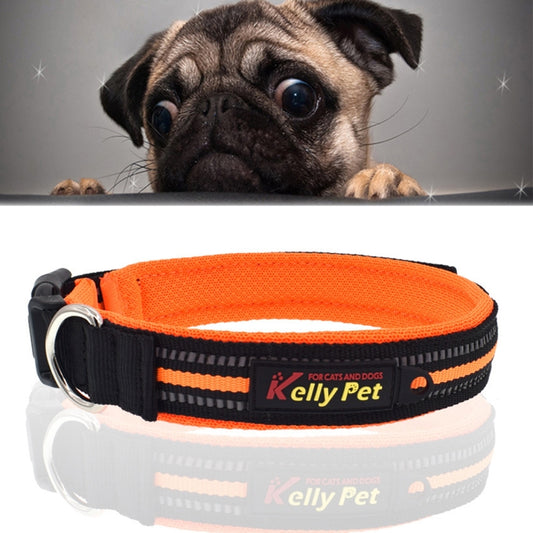 Pet Dogs Polyester Reflective Breathable Pets Collar Traction Lead Leash, Size: S, 2.0*35*40cm