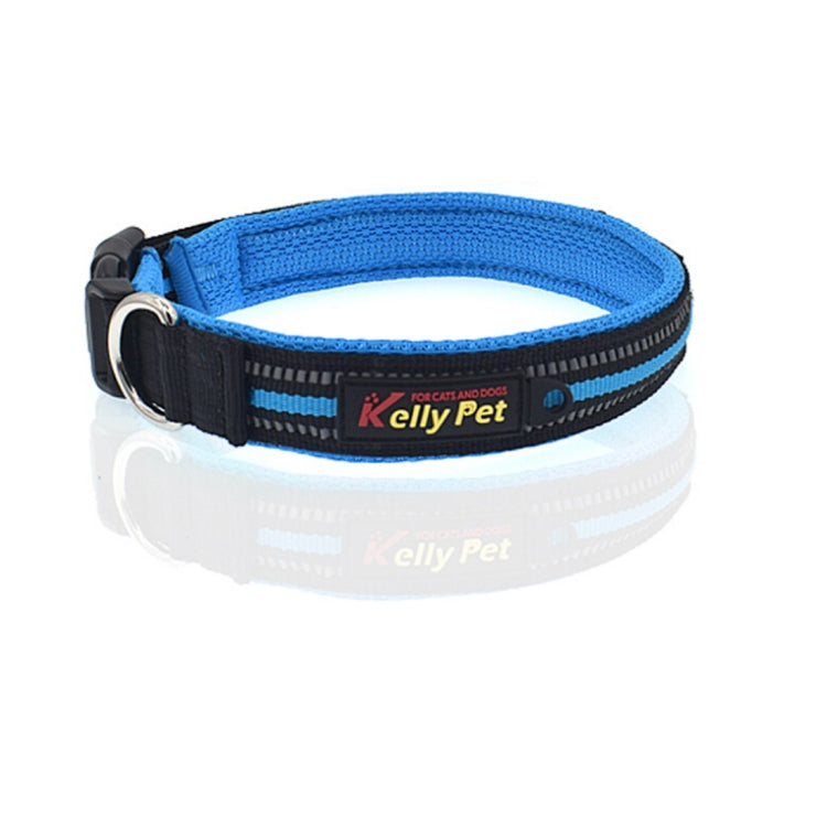 Pet Dogs Polyester Reflective Breathable Pets Collar Traction Lead Leash, Size: M, 2.5*42*47cm