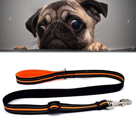 Pet Dogs Nylon Night Reflective Breathable Handheld Traction Lead Leash, Size: S, Adjustable Range: 2.0*(100-140cm)