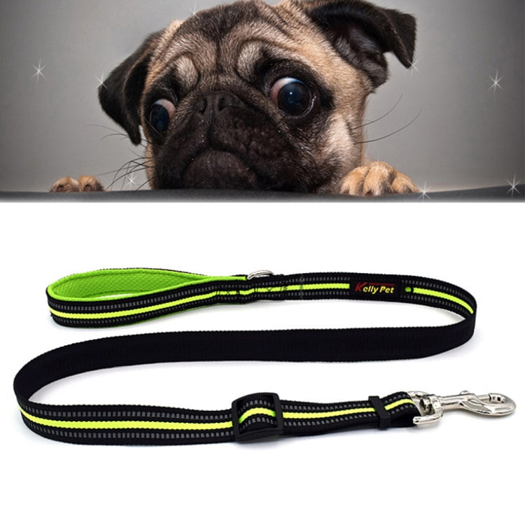 Pet Dogs Nylon Night Reflective Breathable Handheld Traction Lead Leash, Size: S, Adjustable Range: 2.0*(100-140cm)