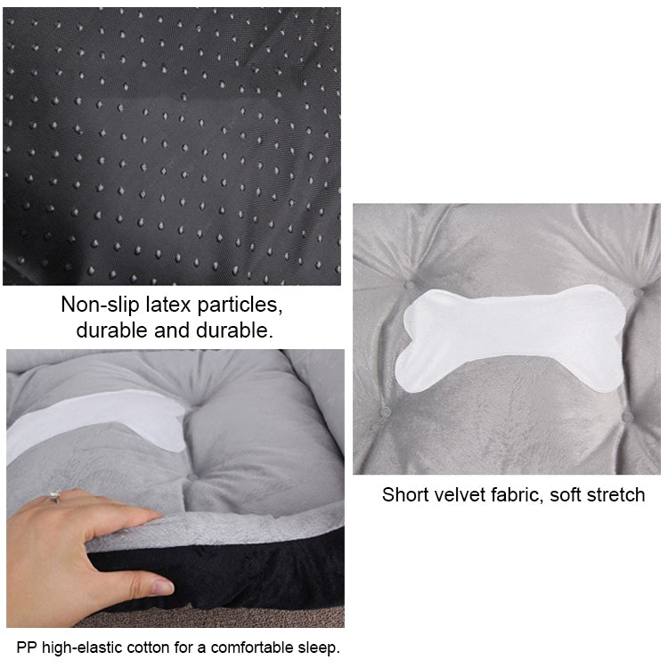 Dog Bone Pattern Big Soft Warm Kennel Pet Dog Cat Mat Blanket, with Blanket Size: M, 70×50×15cm