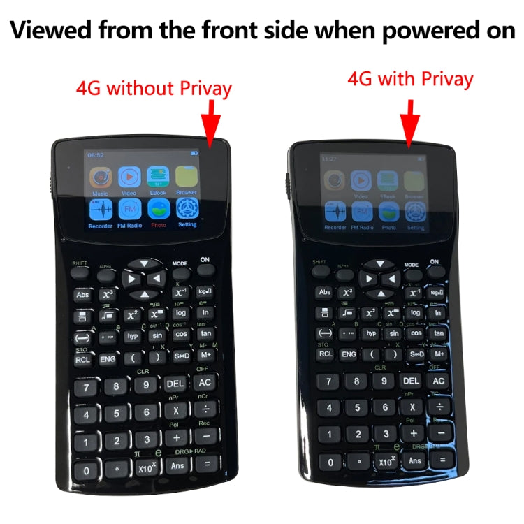 2.4 inch Display Screen Anti-peeping E-book Calculator, Support Sound Recording / Radio / Music & Video Playing