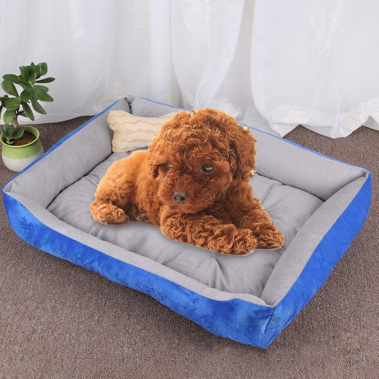 Dog Bone Pattern Big Soft Warm Kennel Pet Dog Cat Mat Blanket, Size: XL, 90×70×15cm