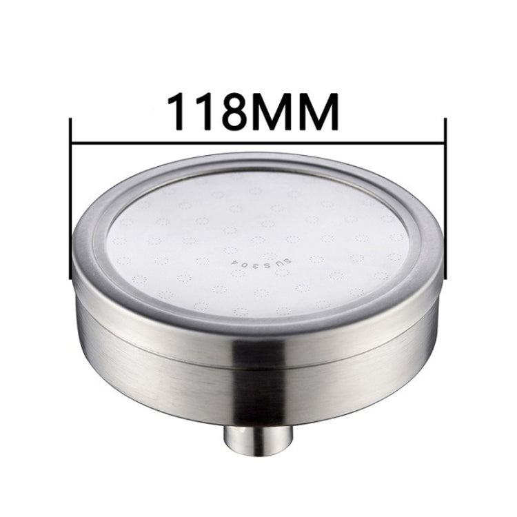 Removable and Washable 304 Stainless Steel Round Pressurized Top Spray Shower Head, Size: 118mm