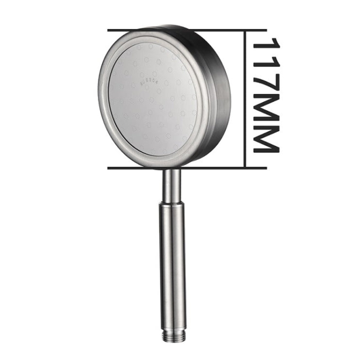 Removable and Washable 304 Stainless Steel Round Pressurized Handheld Shower Head, Size: 117mm
