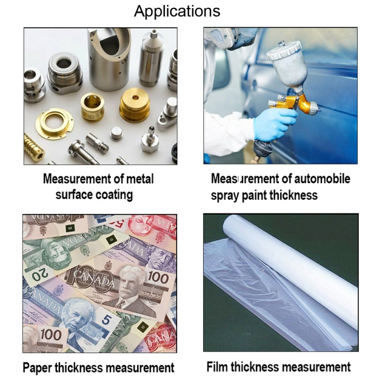 RZ240 Ferrous & Non-Ferrous 2 in 1 Digital Coating Paint Thickness Gauge Meter Tools