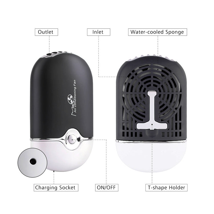 Portable Mini USB Charging Air Conditioner Refrigerating Handheld Small Fan