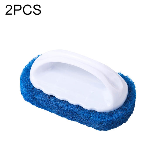 2pcs  Decontamination Sponge Hard Bottom Cleaning Brushes Dry and Wet Cleaning Brush for Kitchen / Cooking Bench / Bathroom / Bathtub , Random Color Delivery