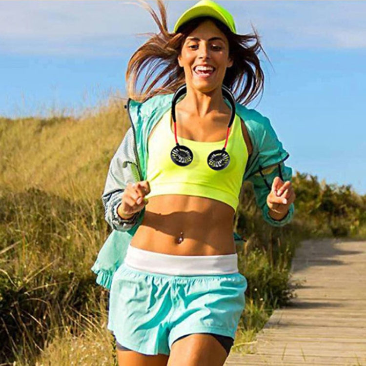 Creative Mini Hanging Neck Type Fan Outdoor LED Fan