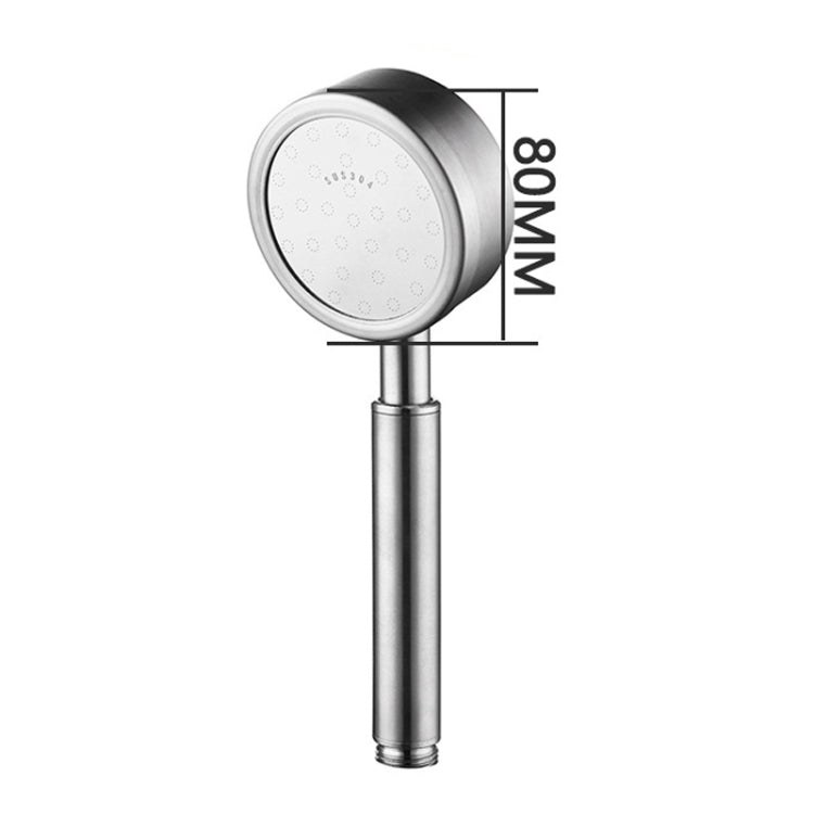Removable and Washable 304 Stainless Steel Round Pressurized Handheld Shower Head, Size: 80mm