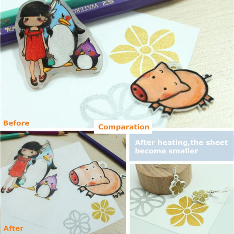 50 PCS Transparent Not Grinding Heat Shrink Film DIY Heat Shrink Film