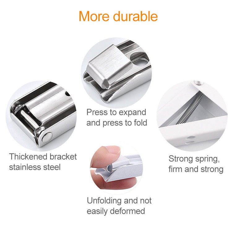 8 inch Wall-mounted Foldable Spring Storage Shelf for Dining Table