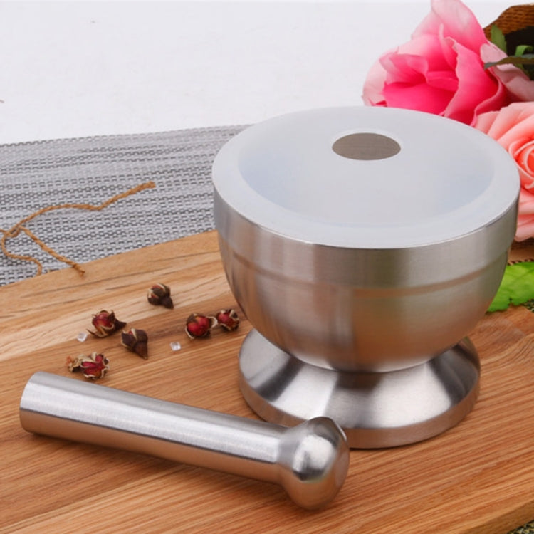 Kitchen Stainless Steel Garlic Food Mortar with Cover