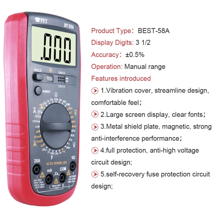 BEST-58A Multi Function Digital Multimeter