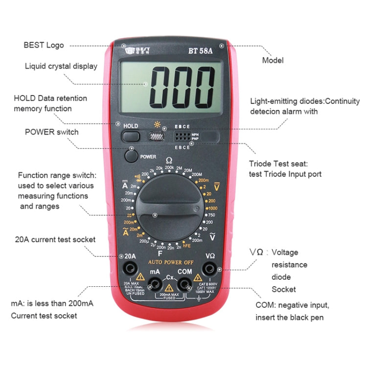 BEST-58A Multi Function Digital Multimeter