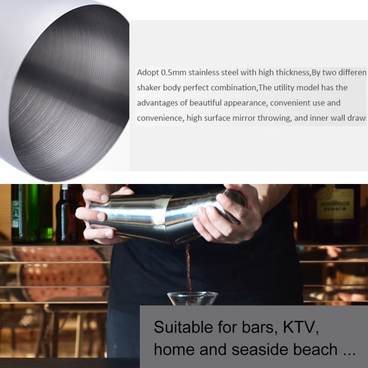 Stainless Steel Boston Cocktail Modulator High Grade Bartender Tools / Premium Barware Tools, Capacity: 750 + 600ml