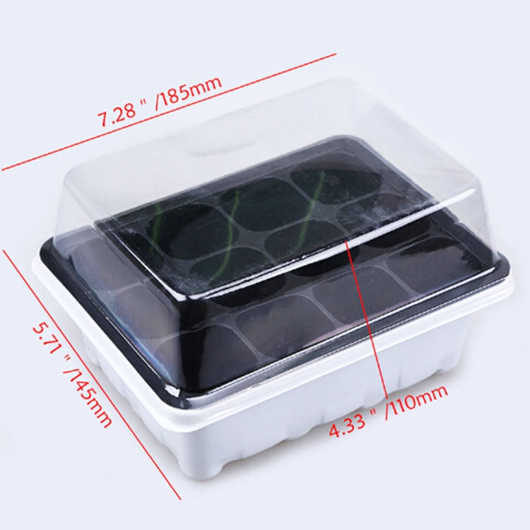 Seedling Tray Sprout Plate 12 Holes Nursery Pots Tray Lids Box For Gardening Bonsai Mini Greenhouse Nursery Plate
