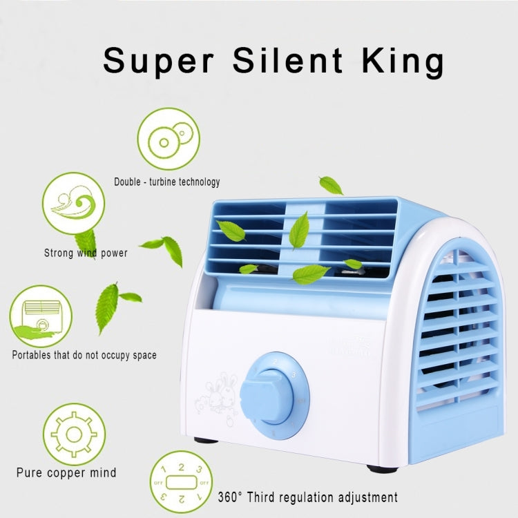30W Turbine No Blade Mini Desktop Mute Fan for Dormitory / Bedroom / Living Room / Office, 3 Kinds Speed Mode, AC 220V
