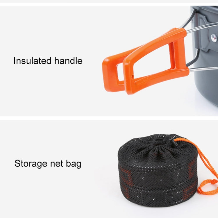 Hewolf 1692 Outdoor Camping Tableware Pots Cookwear Set for 2-3 Person