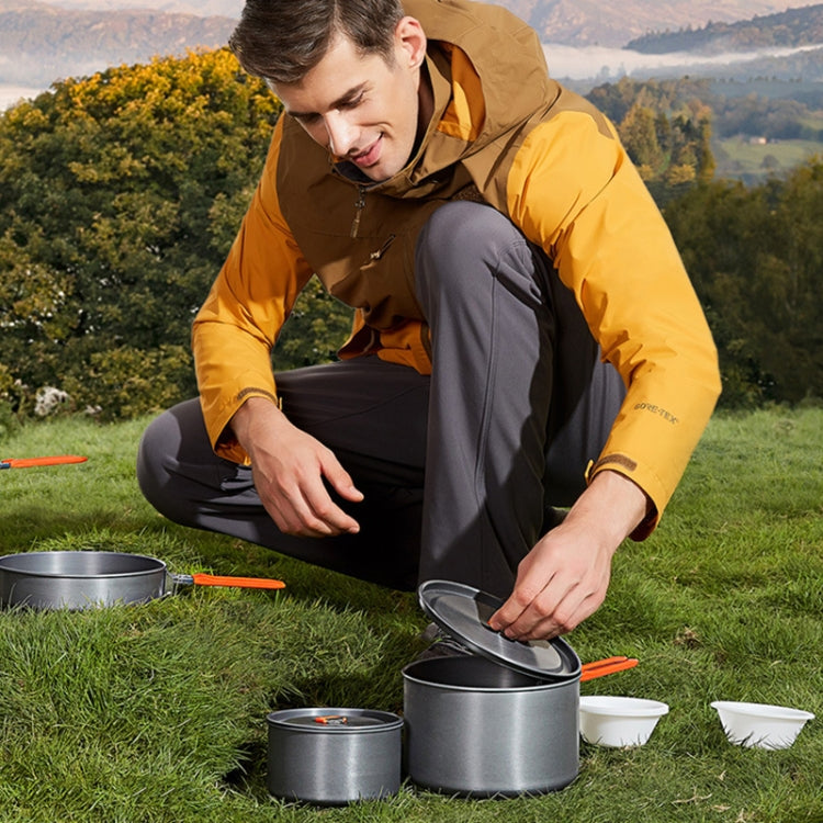 Hewolf 1692 Outdoor Camping Tableware Pots Cookwear Set for 2-3 Person