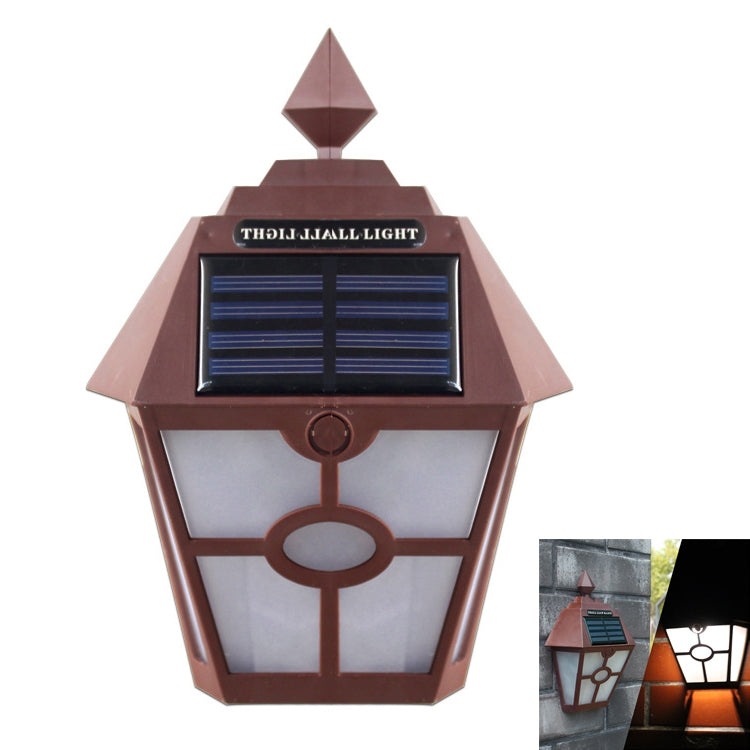 Solar Retro Hexagonal LED Wall Lamp Outdoor Light Sensor Control Landscape Light
