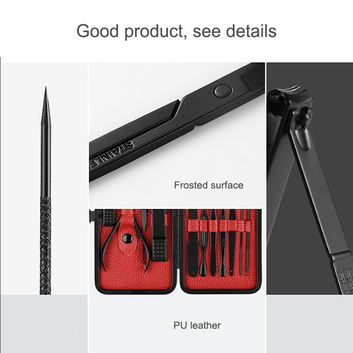 12 in 1 Advanced Stainless Nail Care Clipper Pedicure Manicure Kits with Leather Case