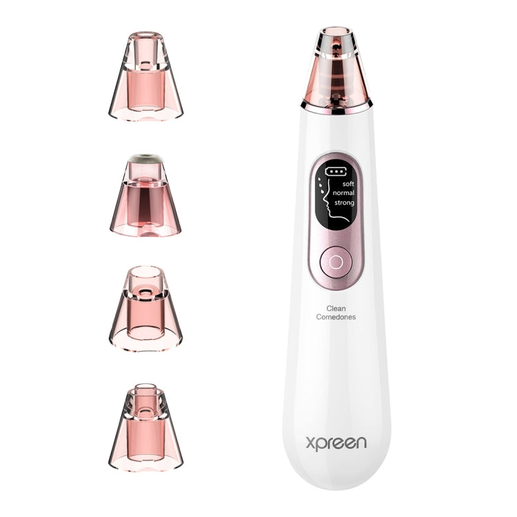 Xpreen Rechargeable Pore Cleanser Home Facial Beauty Device with LED Screen & 4 Probes