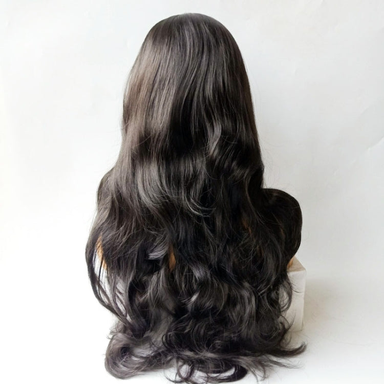 Centre-parted Big Curve Long Curls Wig Chemical Fiber Hair Full Headgear for Women