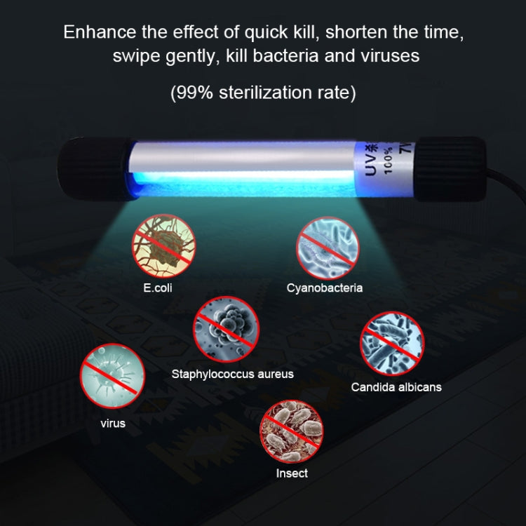 60W 69cm Length Ozone UV Strong Light Disinfection Portable Anti-virus Sterilization Lamp Bar Strip, CN Plug