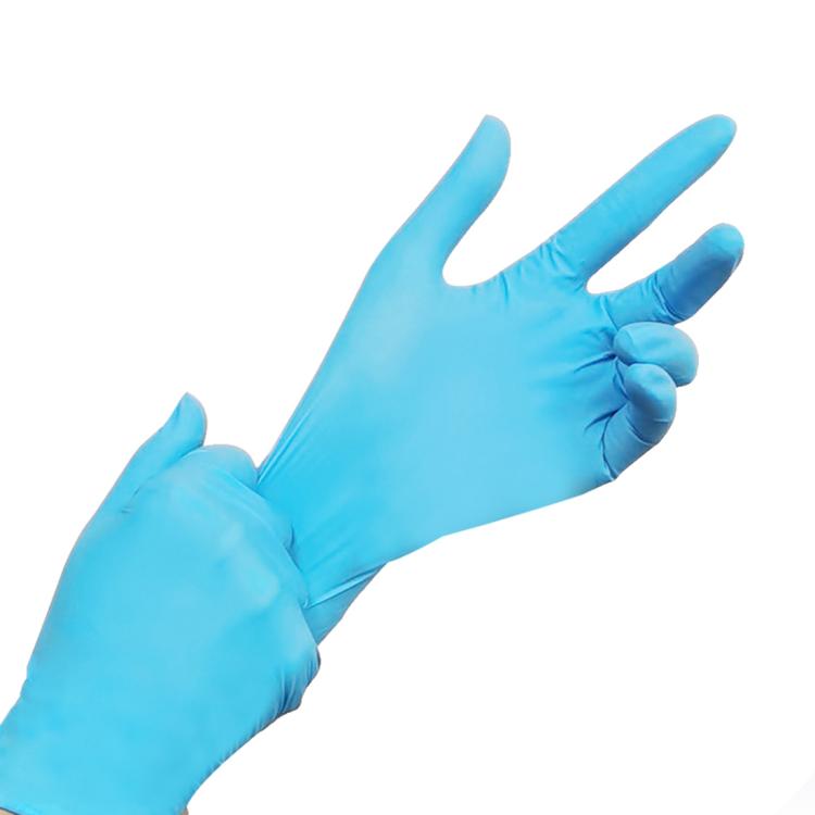 100pcs Blue Disposable Butyronitrile Gloves Housework Supplies, Size: L, Suitable for Palm Width: 9cm-10cm, New / Old Packing Box Random Delivery