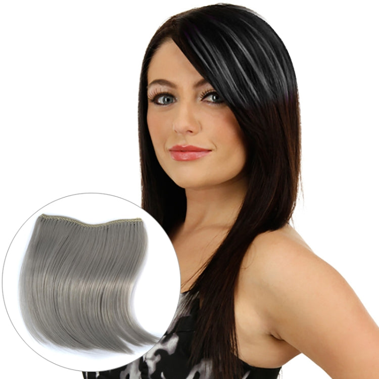Color Gradient Invisible Seamless Hair Extension Wig Piece Straight Hair Piece Color Bangs Hair Piece