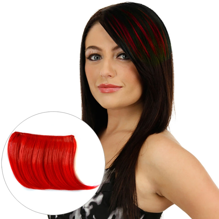 Color Gradient Invisible Seamless Hair Extension Wig Piece Straight Hair Piece Color Bangs Hair Piece