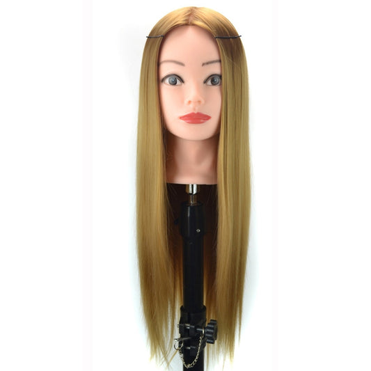 Practice Disc Hair Braided Mannequin Head Wig Styling Trimming Head Model