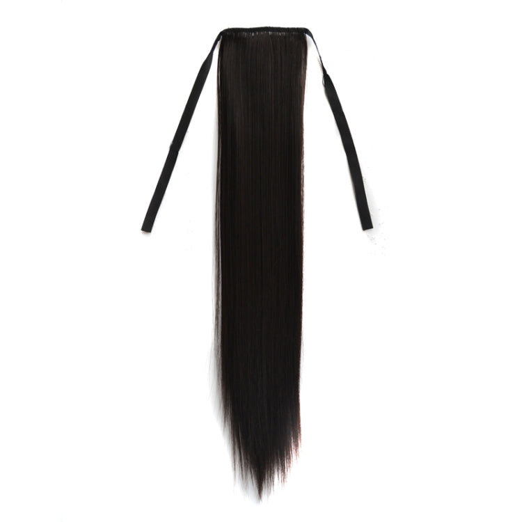 Natural Long Straight Hair Ponytail Bandage-style Wig Ponytail for Women，Length: 60cm